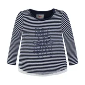 Bluzki damskie - Dziewczęca bluzka z długim rękawem, szary, rozmiar 80 - miniaturka - grafika 1