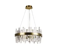 Lampy sufitowe - LED Żyrandol ściemnialny na lince LED/80W/230V 3000-6500K złoty + pilot zdalnego sterowania - miniaturka - grafika 1