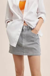 Spódnice - Mango spódnica bawełniana Kyomi kolor czarny mini prosta - grafika 1