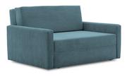 Sofy i kanapy - Amerykanka, fotel z funkcją spania, Melma, 144x99x82 cm, błękitny - miniaturka - grafika 1
