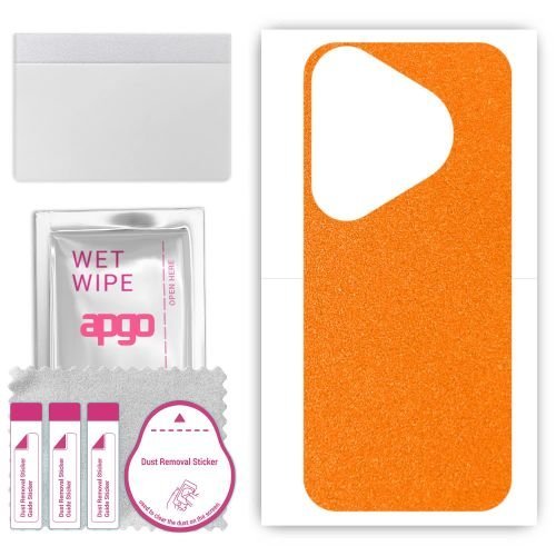 folia naklejka skórka strukturalna na TYŁ do Huawei Pura 70 Pro+ - Pomarańczowy Pastel Matowy - apgo SKINS