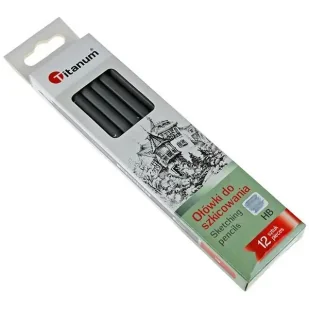 Ołówki do szkicowania HB 12szt - Titanum - Przybory szkolne - miniaturka - grafika 1
