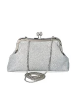 Torebki damskie - Srebrna torebka MENBUR wizytowa elegancka imprezowa - miniaturka - grafika 1