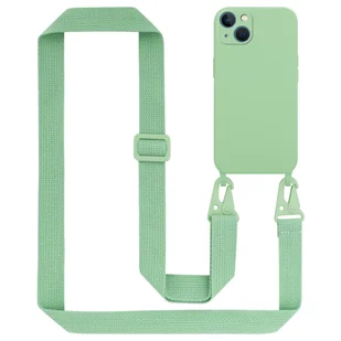 Łańcuszek Etui Do Apple iPhone 13 Pokrowiec w LIQUID JASNO ZIELONY Silicone TPU Obudowa Ochronny Cadorabo - Etui i futerały do telefonów - miniaturka - grafika 1