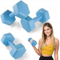 Hantle i ciężarki - Hantelki 2Kg Hantle Bitumiczne Do Ćwiczeń 2X2Kg - miniaturka - grafika 1