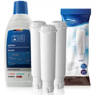 Zestaw Bosch, Filtr Aqualogis AL-TES46 3 szt, Odkamieniacz Bosch 311968 500ml - Akcesoria i części do ekspresów do kawy - miniaturka - grafika 1