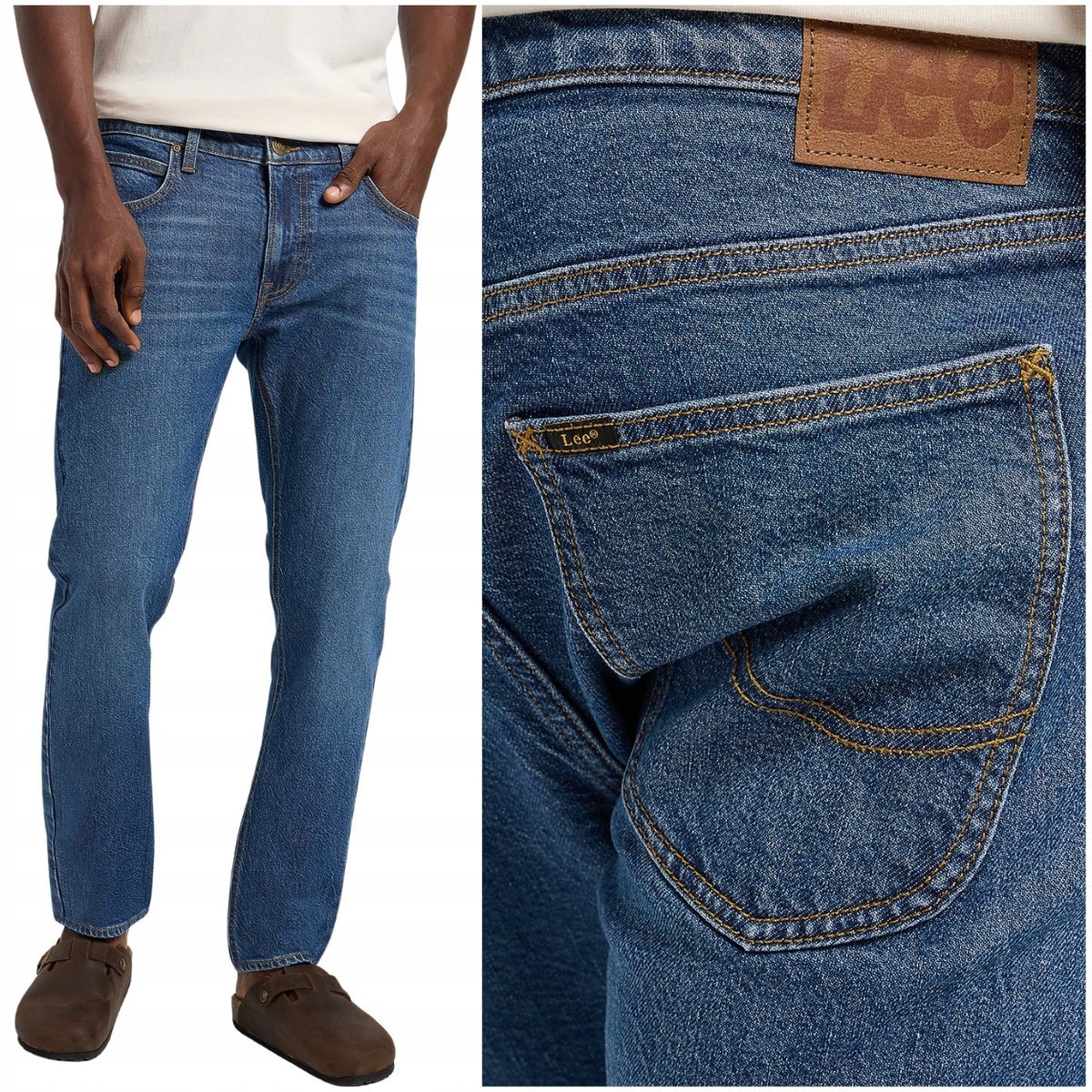 Lee LUKE slim tapered Leo DżINS mocno zwężane spodnie jeansowe W30 L34