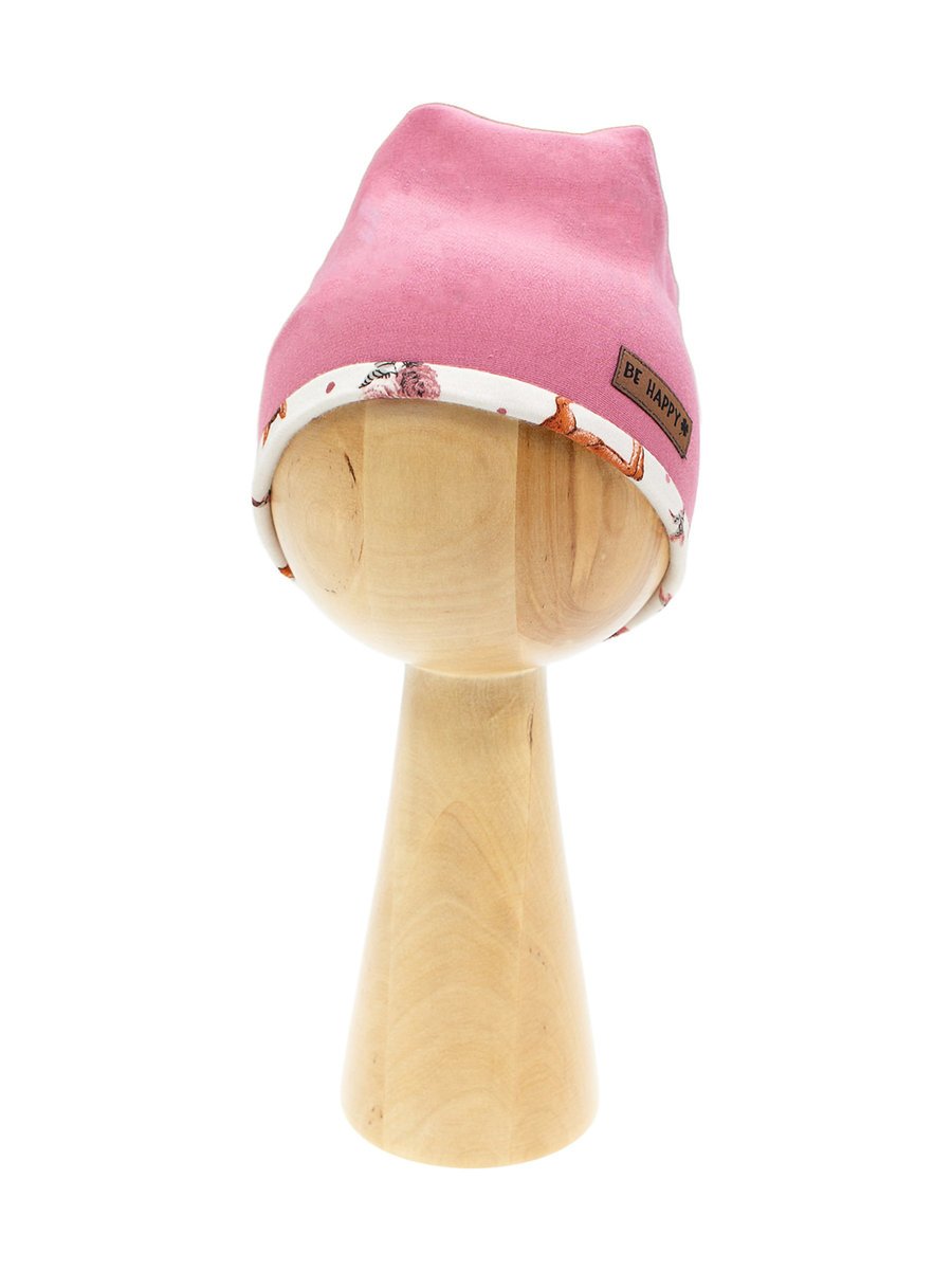 Dziewczęca czapka dresowa różowa Nicol