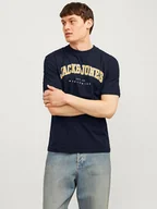Koszulki męskie - Jack & Jones Koszulka "Caleb" w kolorze granatowym - miniaturka - grafika 1