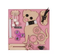 Zabawki sensoryczne - Tablica manipulacyjna Montessori PIES - miniaturka - grafika 1