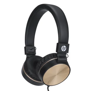 HP DHH-1206 słuchawki z mikrofonem, regulacja głośności, czarno-złota, klasyczna typ 3,5mm jack - Słuchawki - miniaturka - grafika 1