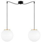 Lampy sufitowe - Sotto Luce LAMPA wisząca TSUKI 5902429652141 kule OPRAWA szklane ZWIS balls białe złote 5902429652141 - miniaturka - grafika 1