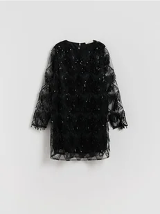 Reserved - Sukienka z cekinami - czarny - Sukienki i spódniczki dla dziewczynek - miniaturka - grafika 1