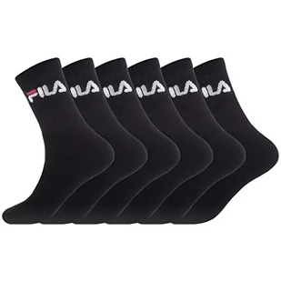 Fila Męskie skarpety sportowe bawełniane, skarpety męskie, wygodne, miękkie dotykowe (zestaw 6 szt.), czarny, 39-42 EU - Skarpetki damskie - miniaturka - grafika 1