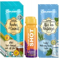 Balsamy i kremy do opalania - Supertan Peaches & Coconut 5x 15ml Bronzer Z Przyspieszaczem + Gratisy - miniaturka - grafika 1