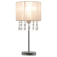 Lampy pozostałe - vidaXL Lampa stołowa, biała, okrągła, E27 - miniaturka - grafika 1
