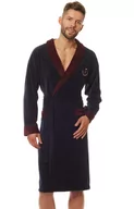 Szlafroki męskie - Elegancki szlafrok męski granatowy 9102, Kolor granatowy, Rozmiar 2XL, L&amp;L - Intymna - miniaturka - grafika 1