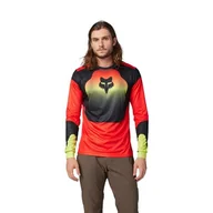 Koszulki męskie - Fox Racing Koszulka męska ROWEROWA Z DŁUGIM RĘKAWEM Fox Ranger Revise RD/YLW S T-shirt, RED, S - miniaturka - grafika 1