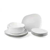 Serwisy obiadowe - 12-częściowy zestaw białych porcelanowych talerzy Villeroy & Boch Like Organic - miniaturka - grafika 1