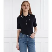 Koszulki i topy damskie - Tommy Hilfiger Polo TIPPING | Slim Fit - miniaturka - grafika 1