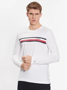 Tommy Hilfiger Longsleeve MW0MW32366 Biały Slim Fit - Koszulki męskie - miniaturka - grafika 1