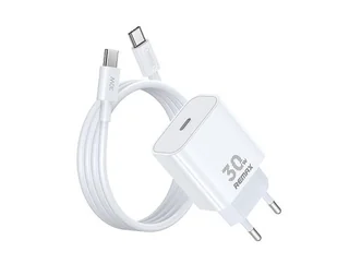 ŁAD SIEC REMAX FIGEN SERIES 30W USB-C RP-U71 GaN + KABEL C/C 1M WHITE - Kable USB - miniaturka - grafika 1