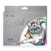 Markery permanentne - Patio Markery do szkicowania Colorino Kids artist pastel 12 szt. - miniaturka - grafika 1