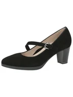 Czółenka - Caprice Damskie czółenka 9-22401-43, czarny zamsz, 37,5 EU, czarny zamsz, 37.5 EU - miniaturka - grafika 1