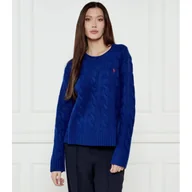 Swetry damskie - POLO RALPH LAUREN Wełniany sweter Classic fit z dodatkiem kaszmiru - miniaturka - grafika 1