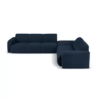 Narożniki - Ciemnoniebieski narożnik z przędzy pętelkowej Bouclé (prawostronny) Molino – Micadoni Home - miniaturka - grafika 1