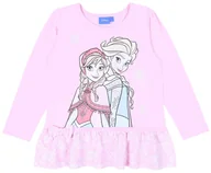 Bluzki damskie - Różowa bluzka z falbanką Kraina Lodu DISNEY - miniaturka - grafika 1
