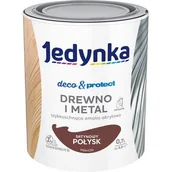 Emalie - Farba akrylowa Jedynka Deco&Protect Drewno i Metal Satynowy Połysk Mahoń 0,7 l - miniaturka - grafika 1