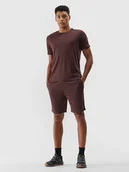 Spodenki męskie - 4F Spodenki treningowe szybkoschnące męskie - brązowe XXL - miniaturka - grafika 1