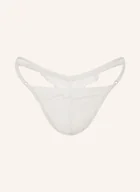 Majtki damskie - Calvin Klein Stringi Ck Black Floral Lace weiss - miniaturka - grafika 1