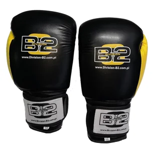 RĘKAWICE DIVISION B-2 PU TRANING GLOVES DIV-TG01 BLK/YELL – Czarny - Rękawice bokserskie - miniaturka - grafika 1