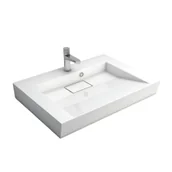 Umywalki - Massi Umywalka z konglomeratu nablatowa prostokątna 70 x 50 cm ESCADA - miniaturka - grafika 1