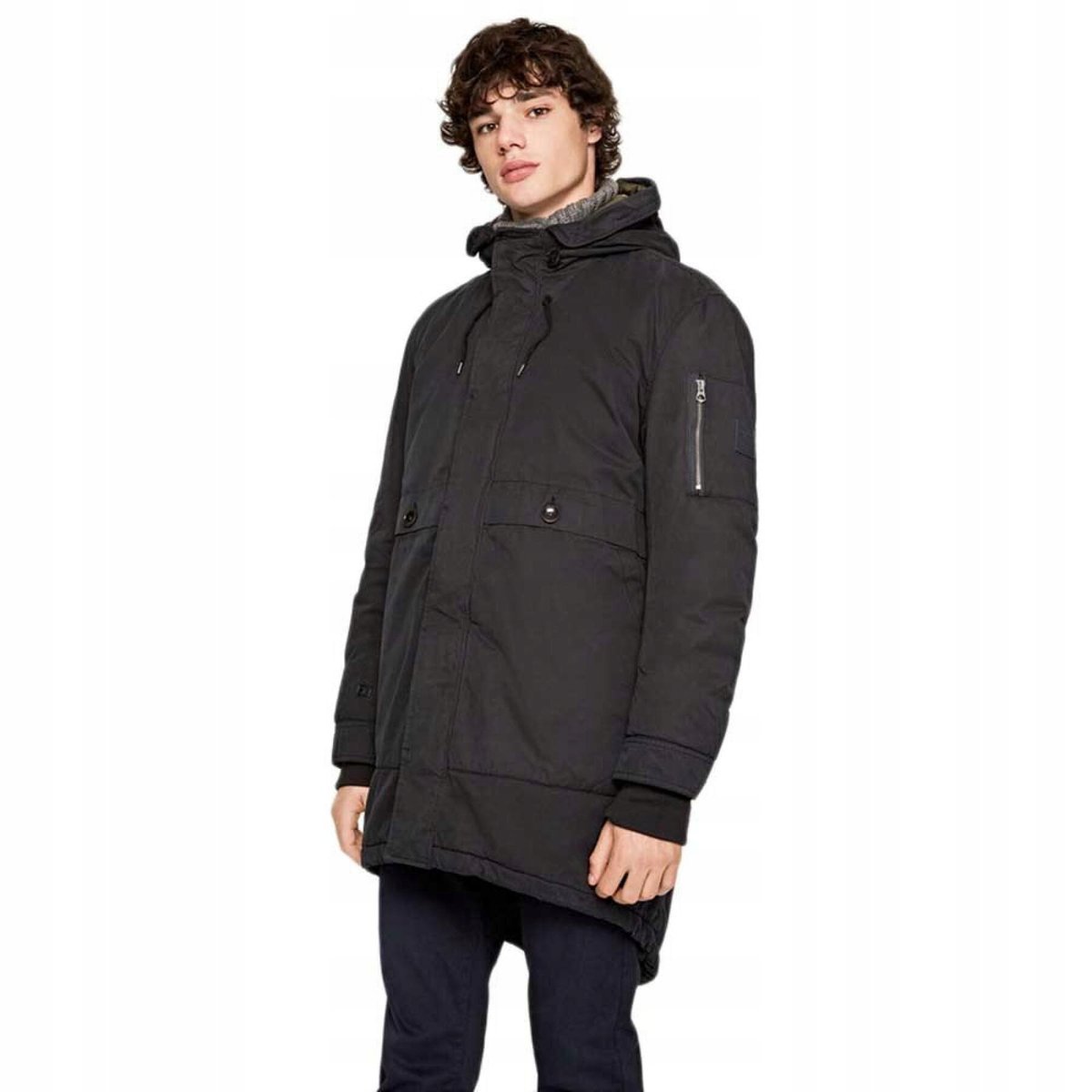 PEPE JEANS BRĄZOWA KURTKA MĘSKA PARKA L P9I