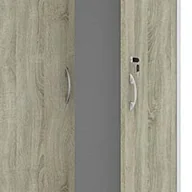 Szafy biurowe - B2B Partner Szafa biurowa Mirelli A+, 800 x 400 x 1800 mm, biały/dąb sonoma 437495 - miniaturka - grafika 1
