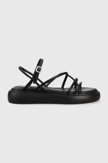 Sandały damskie - Vagabond sandały skórzane Blenda damskie kolor czarny na platformie 5519.801.20 - grafika 1