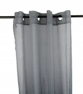 Zasłony - 2 szt. ZASŁONY firany PÓŁPRZEZROCZYSTE KÓŁKA szare - miniaturka - grafika 1