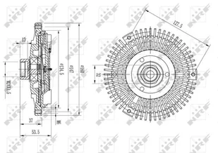 NRF SPRZĘGŁO WISKOTYCZNE  49581 BMW 740I 96-01 - Sprzęgła - miniaturka - grafika 1