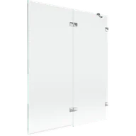 Parawany nawannowe - Mexen Lunar parawan nawannowy 2-skrzydłowy prawy 140 x 150 cm, transparent, chrom - 897-140-100-01-00-P - miniaturka - grafika 1