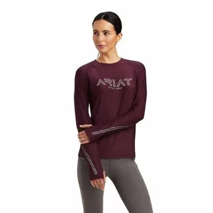 Ariat Bluzka funkcyjna LUMINA TEE damska - mulberry - Koszulki jeździeckie - miniaturka - grafika 1