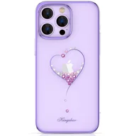 Etui i futerały do telefonów - Kingxbar Wish Series etui iPhone 14 Pro ozdobione kryształami fioletowe - miniaturka - grafika 1