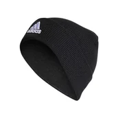 Czapki damskie - adidas Czapka beanie z logo, czarny/biały, L - miniaturka - grafika 1