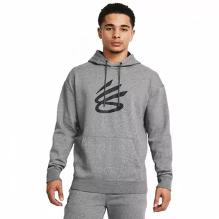 Męska bluza dresowa nierozpinana z kapturem Under Armour Curry Splash Hoodie - szara - UNDER ARMOUR - Bluzy sportowe męskie - miniaturka - grafika 1