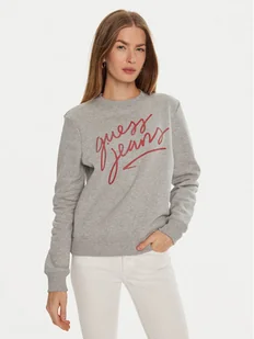 Guess Bluza W4BQ17 KC811 Szary Regular Fit - Bluzy damskie - miniaturka - grafika 1