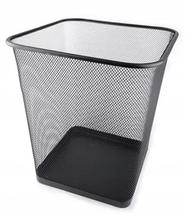 KWADRATOWY KOSZ NA ŚMIECI DO PAPIERU 16L CZARNY - Kosze na śmieci - miniaturka - grafika 1