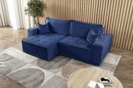 Narożniki - Sofa w kształcie L BOHOO narożnik tkanina Raven niebieski lewy - miniaturka - grafika 1