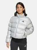 Kurtki damskie - adidas Kurtka zimowa Glam JM1670 Szary Regular Fit - miniaturka - grafika 1